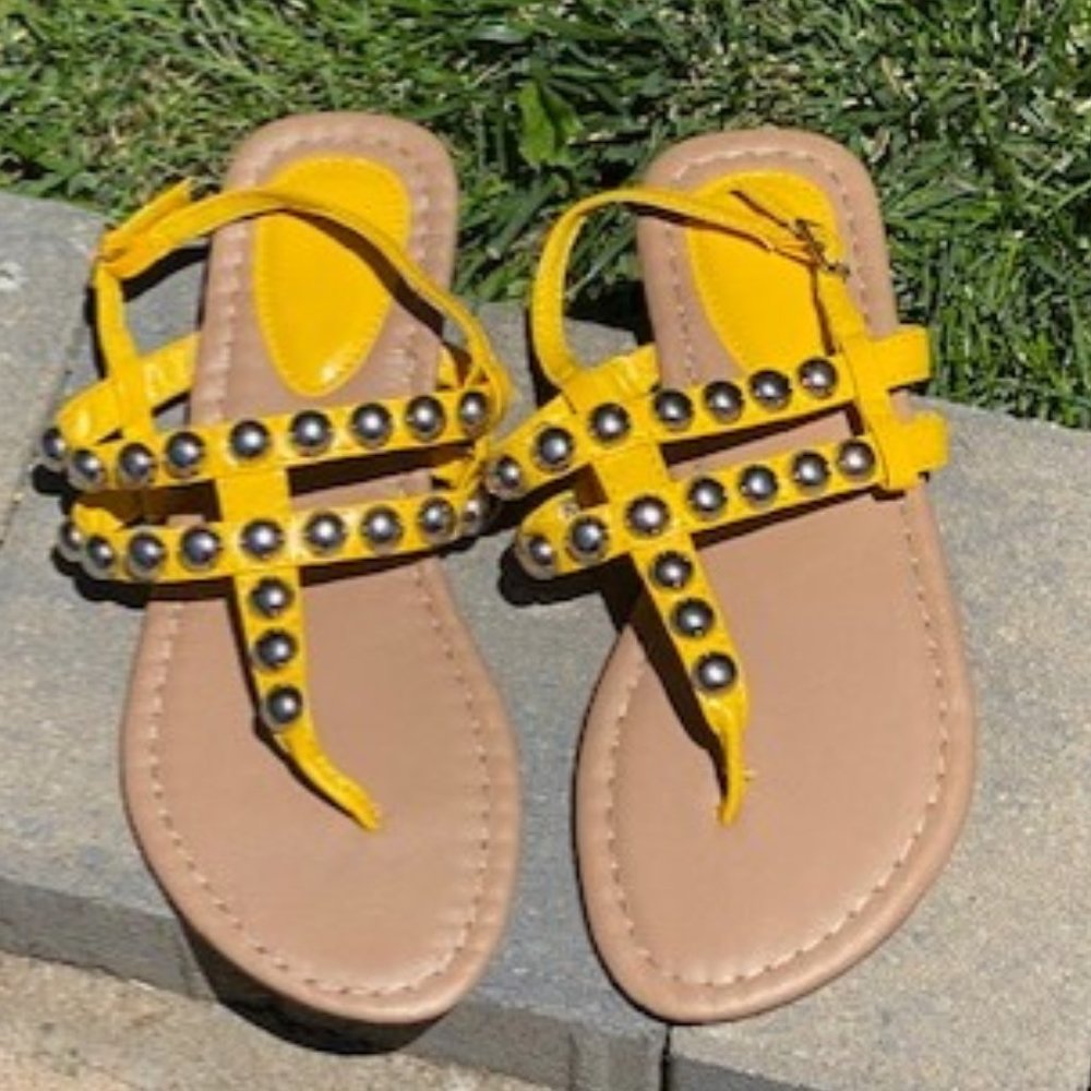 Studded Flat Sandals NWOT